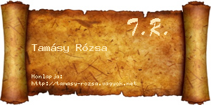 Tamásy Rózsa névjegykártya