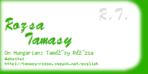 rozsa tamasy business card